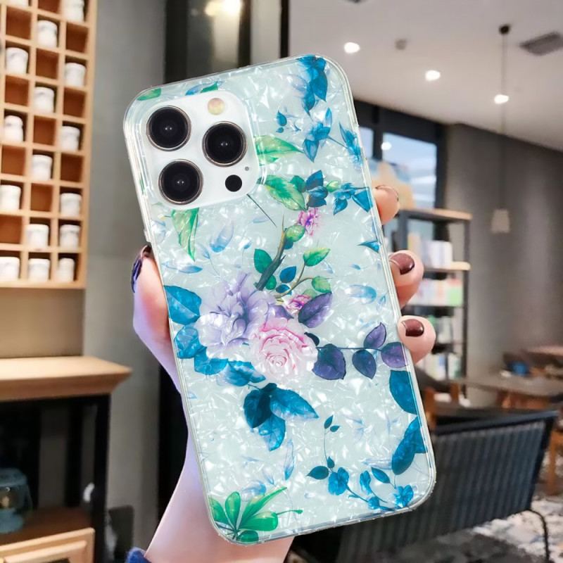 Cover iPhone 15 Pro Blomster