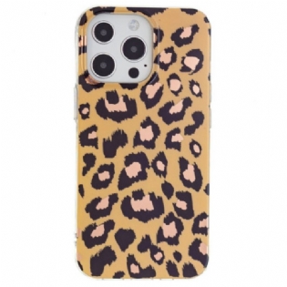 Cover iPhone 15 Pro Leopardmønster