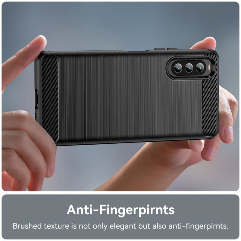 Cover Sony Xperia 10 IV Børstet Kulfiber