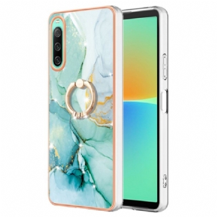 Cover Sony Xperia 10 IV Marmor Med Ringstøtte