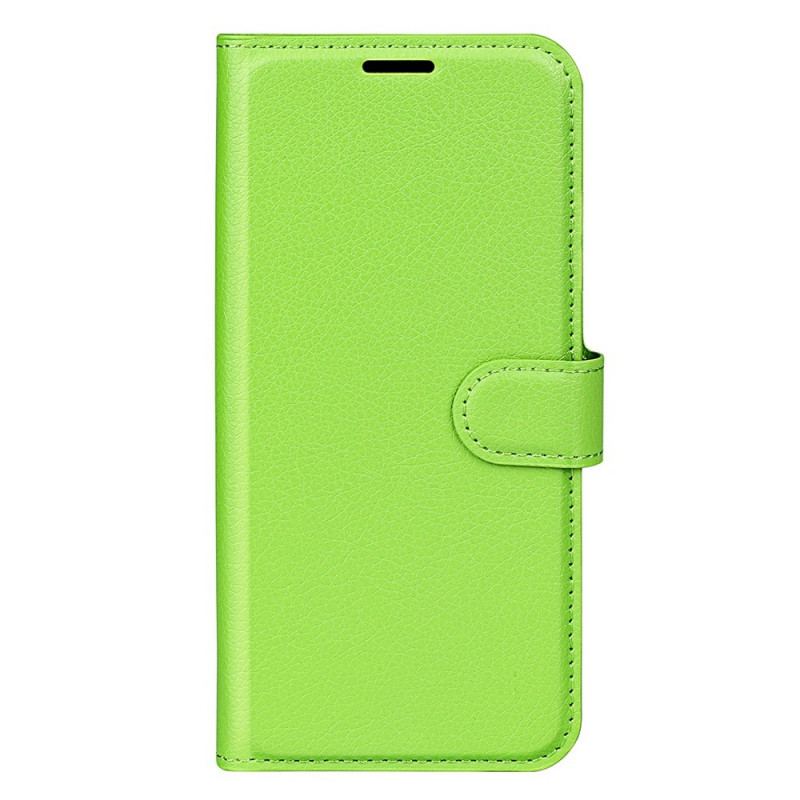Flip Cover Sony Xperia 10 IV Klassisk Litchi Imiteret Læder