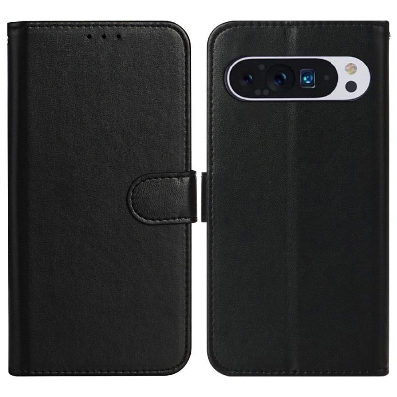 Flip Cover Google Pixel 9 Pro Lædereffekt Med Rem