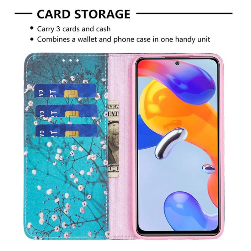 Cover Xiaomi Redmi 10C Flip Cover Blomsterbilleder