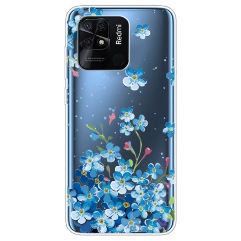 Cover Xiaomi Redmi 10C Sømløse Blå Blomster