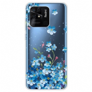 Cover Xiaomi Redmi 10C Sømløse Blå Blomster