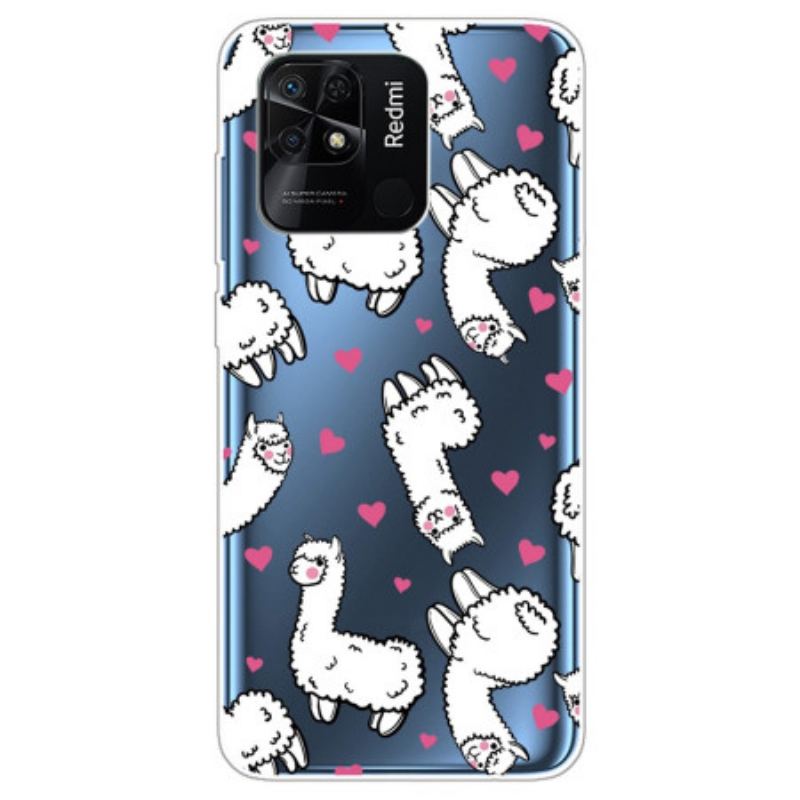 Cover Xiaomi Redmi 10C Sømløse Flere Lamaer