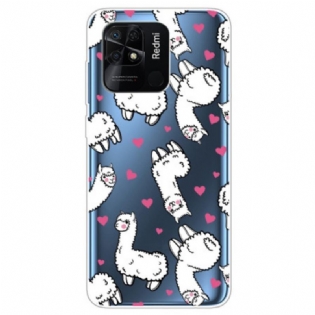 Cover Xiaomi Redmi 10C Sømløse Flere Lamaer