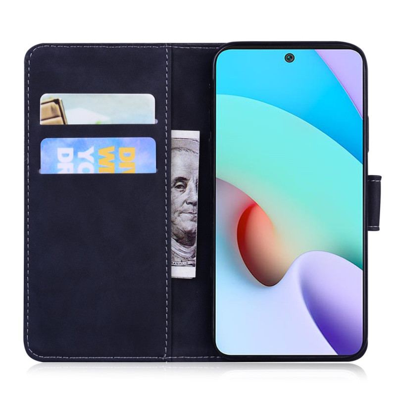 Flip Cover Xiaomi Redmi 10C Almindeligt Imiteret Læder