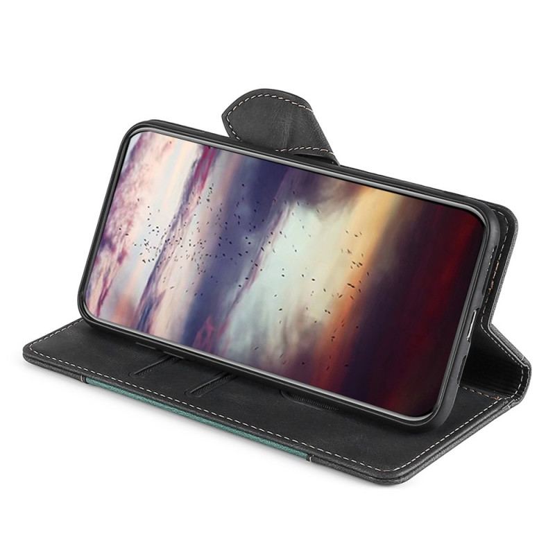 Flip Cover Xiaomi Redmi 10C Imiteret Læder Bicolor Stilfuld