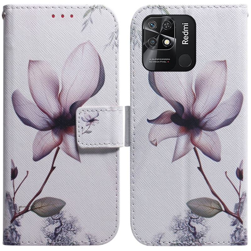 Flip Cover Xiaomi Redmi 10C Lyserød Blomst