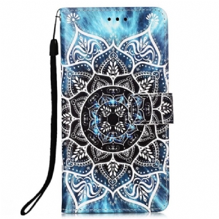 Flip Cover Xiaomi Redmi 10C Med Snor Blomstervariation Med Rem