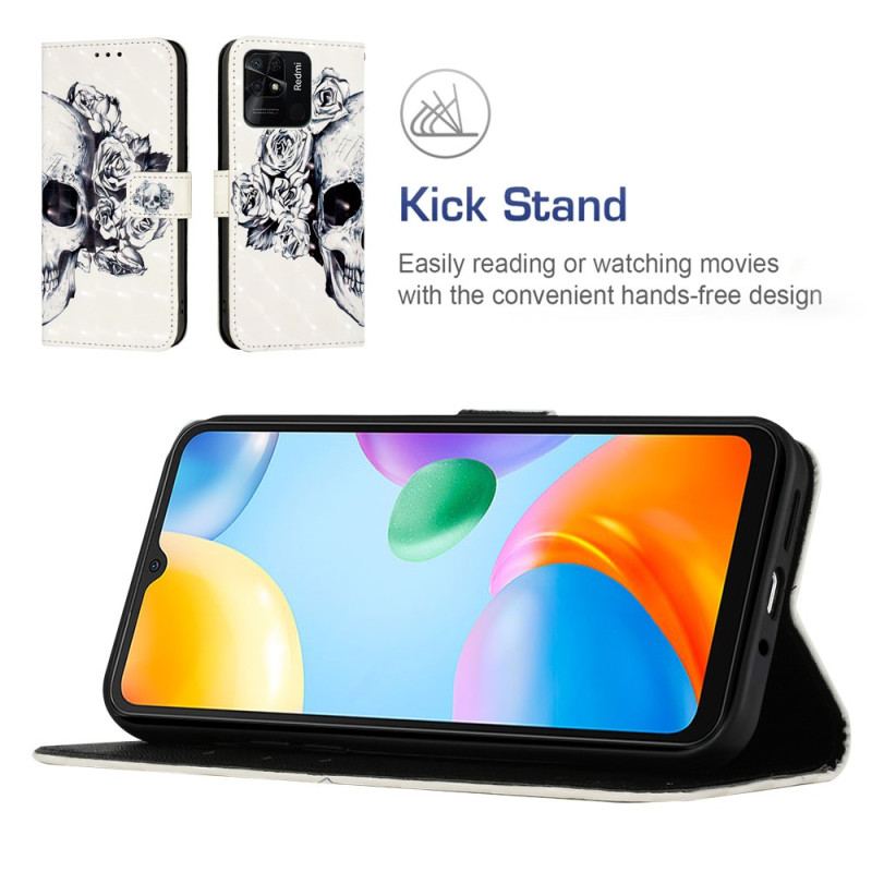 Flip Cover Xiaomi Redmi 10C Med Snor Kranie Med Rem