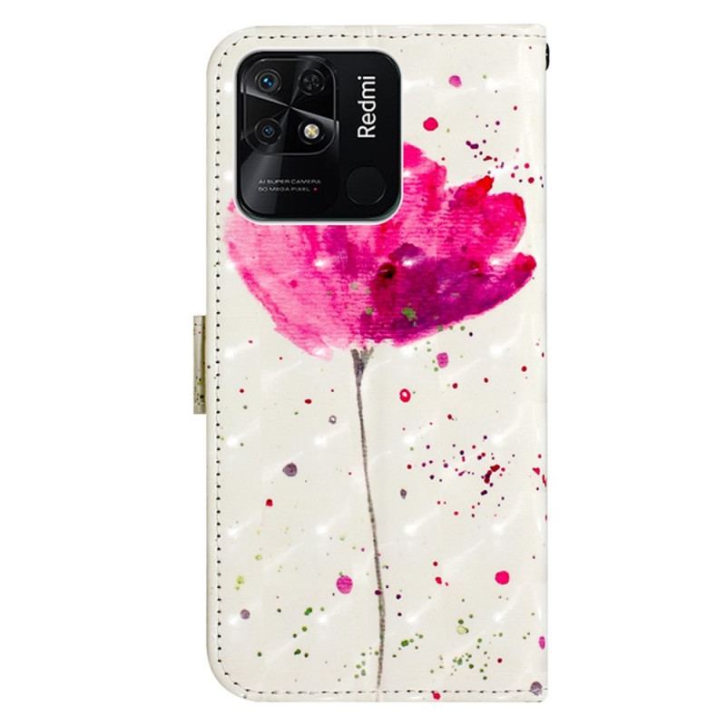 Flip Cover Xiaomi Redmi 10C Med Snor Rem Valmue