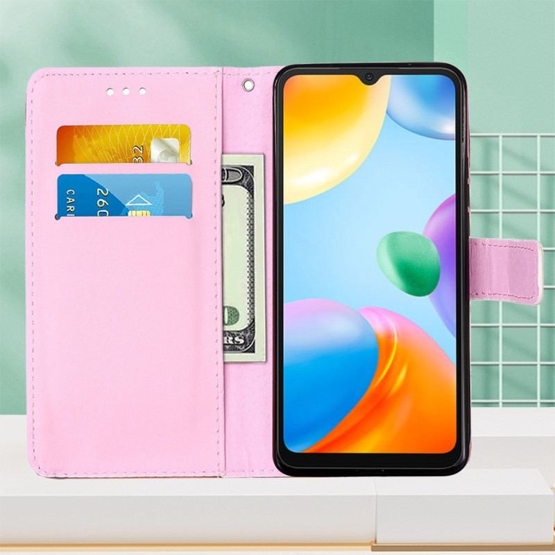 Flip Cover Xiaomi Redmi 10C Med Snor Strappy Space Panda