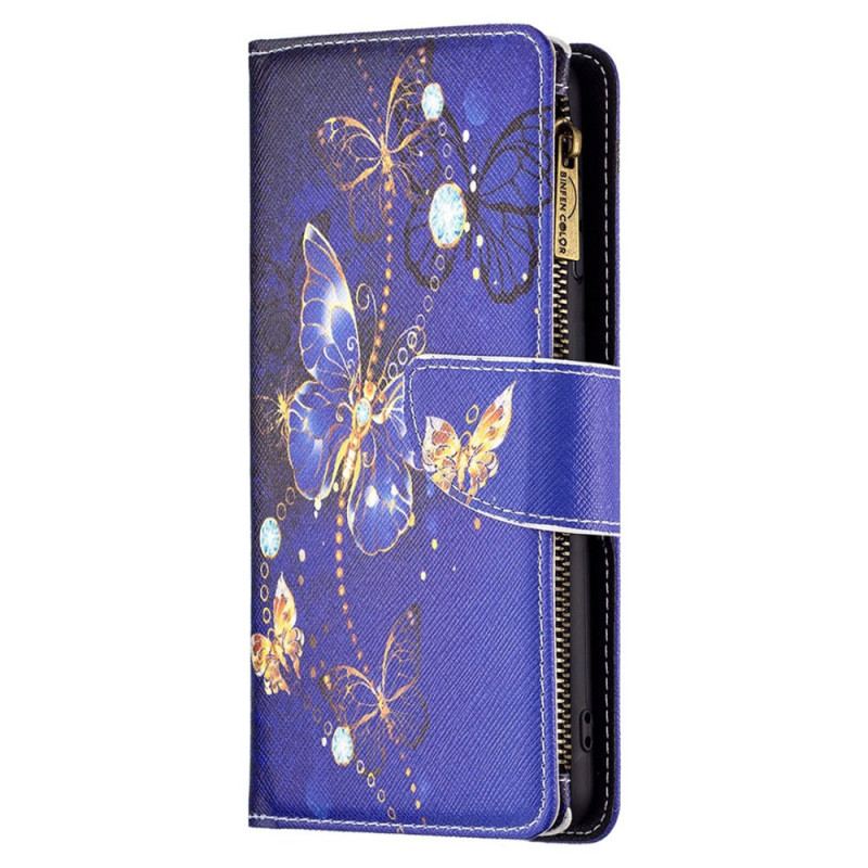 Flip Cover Xiaomi Redmi 10C Sommerfugle Lynlåslomme