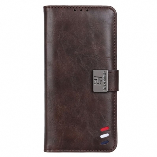Flip Cover Xiaomi Redmi 10C Trefarvet Lædereffekt