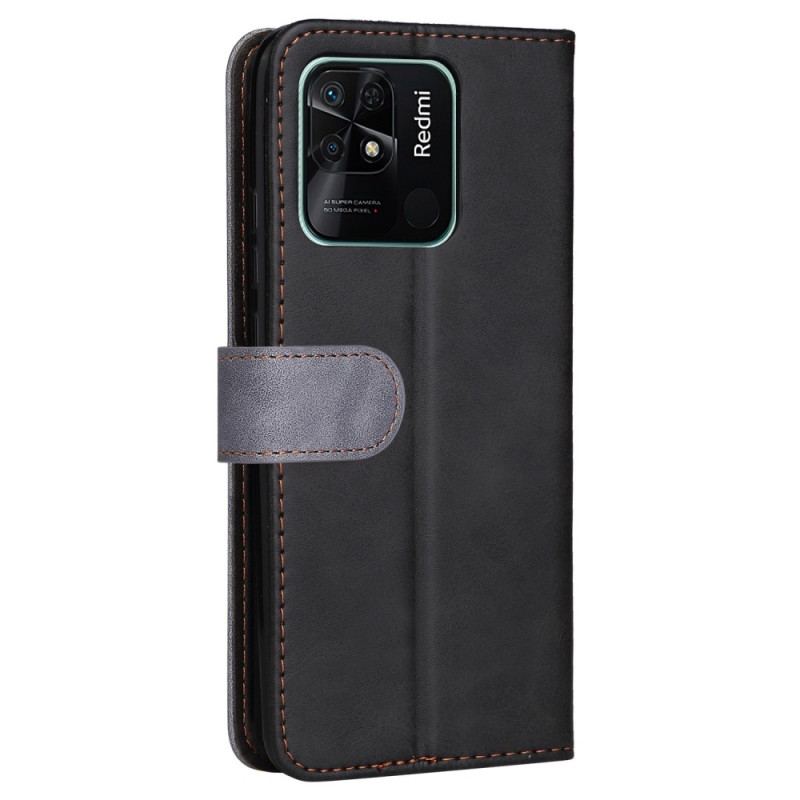 Læder Cover Xiaomi Redmi 10C To-tonet