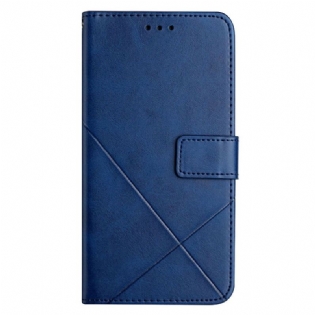 Læder Cover Xiaomi Redmi 10C X Design Geo Læderstil