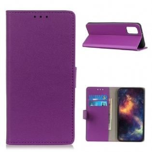 Flip Cover Xiaomi Redmi 9T Enkel Skinnende Lædereffekt