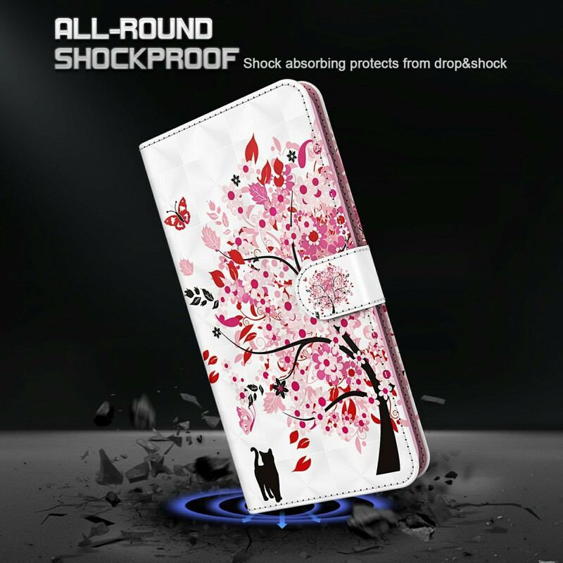 Flip Cover Xiaomi Redmi 9T Lyserødt Træ