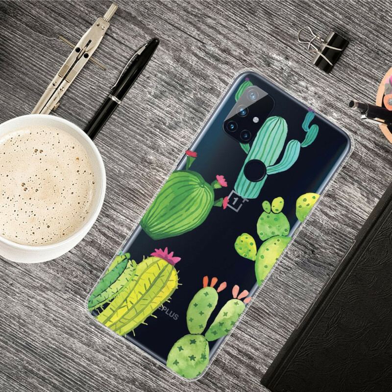 Cover OnePlus Nord N10 Akvarel Kaktusser