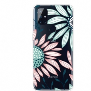 Cover OnePlus Nord N10 Gennemsigtig En Blomst