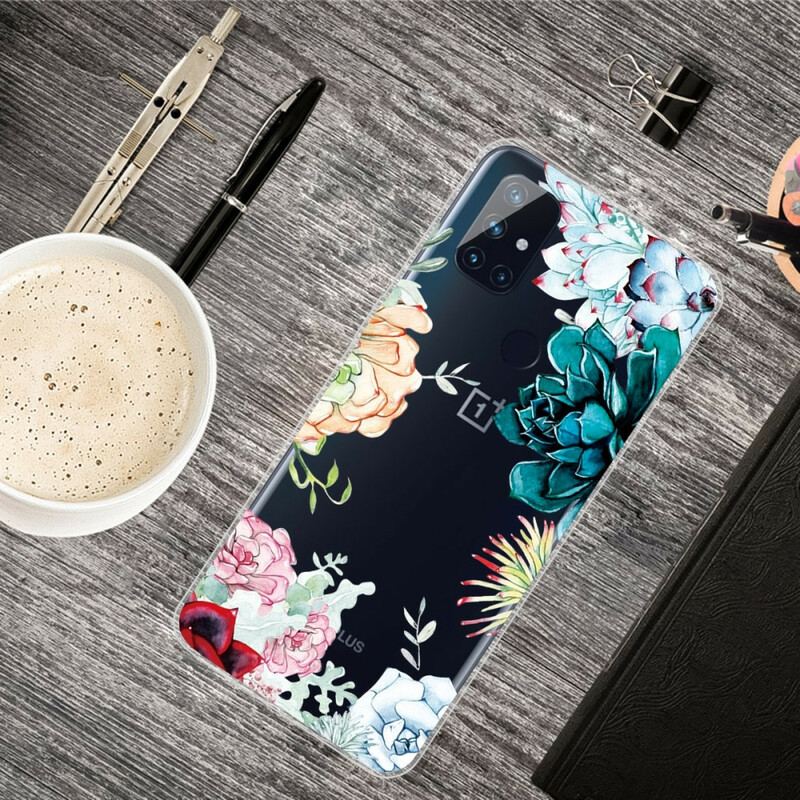 Cover OnePlus Nord N10 Sømløse Akvarelblomster