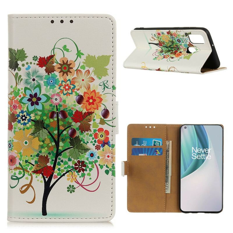 Flip Cover OnePlus Nord N10 Blomstrende Træ