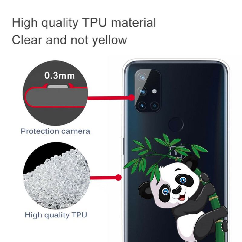 Mobilcover OnePlus Nord N10 Sømløs Panda På Bambus