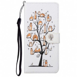Flip Cover Google Pixel 6A Med Snor Thong Katte