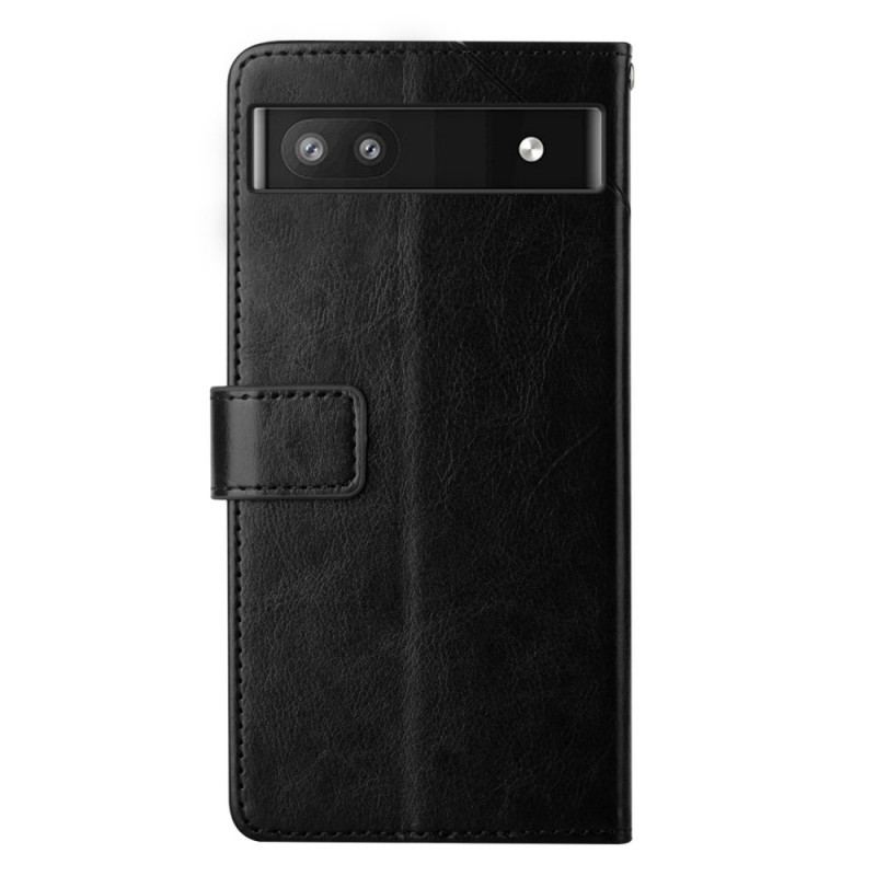 Flip Cover Google Pixel 6A Med Snor Y Strappy Design