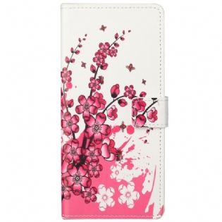 Flip Cover Google Pixel 6A Tropiske Blomster