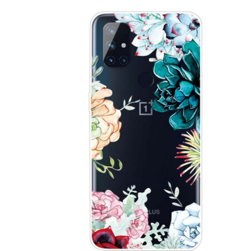 Cover OnePlus Nord N100 Sømløse Akvarelblomster