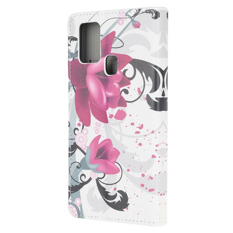 Flip Cover OnePlus Nord N100 Tropiske Blomster