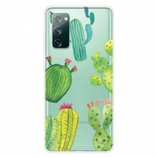 Cover Samsung Galaxy S20 FE Akvarel Kaktusser
