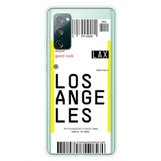 Cover Samsung Galaxy S20 FE Boardingkort Til Los Angeles