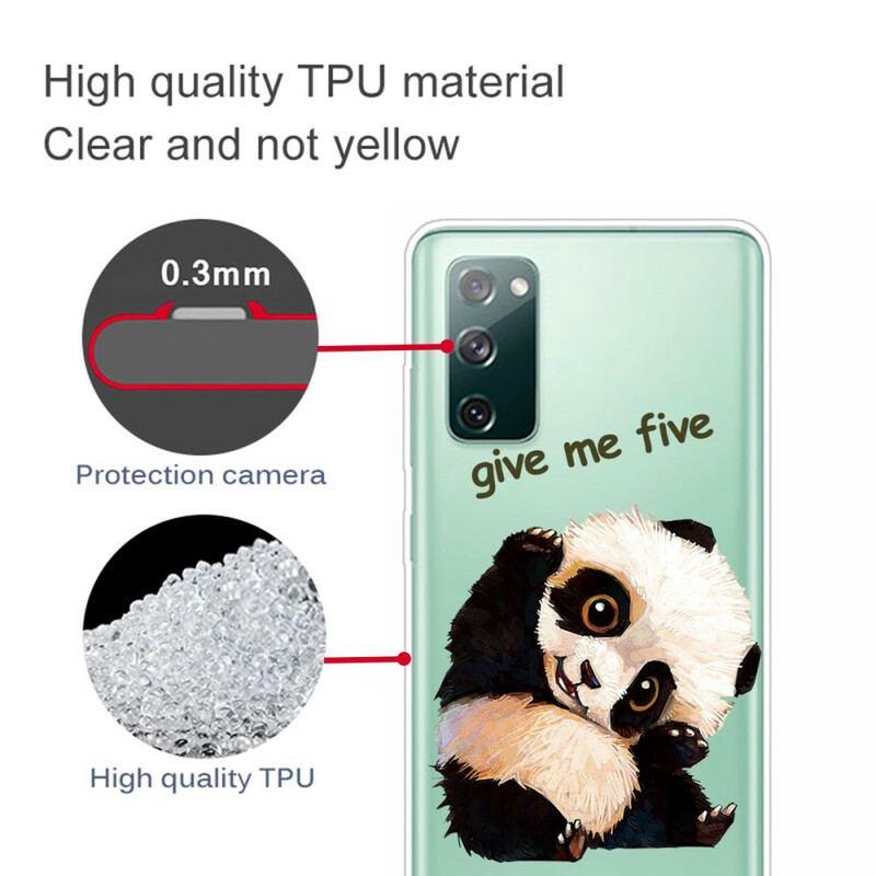 Cover Samsung Galaxy S20 FE Sømløs Panda Giv Me Five