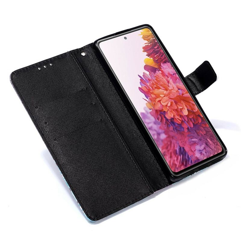 Flip Cover Samsung Galaxy S20 FE Blomstrende Kranie