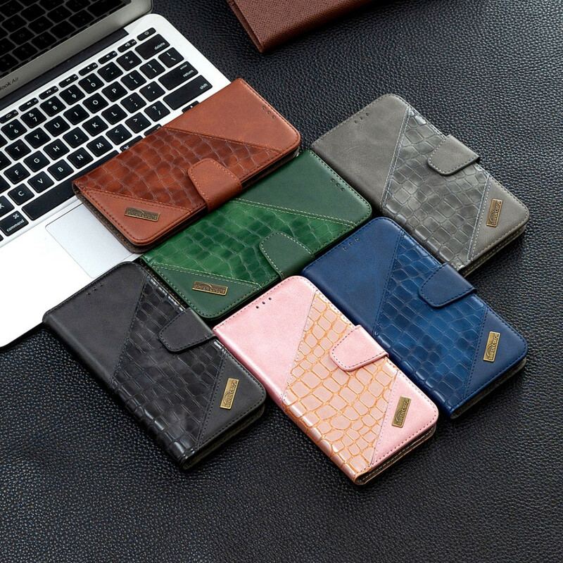 Flip Cover Samsung Galaxy S20 FE Klassisk Krokodilleskindseffekt