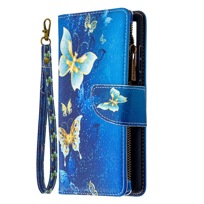 Flip Cover Samsung Galaxy S20 FE Sommerfugle Lynlåslomme