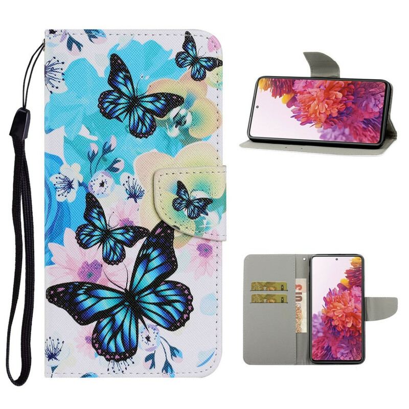 Flip Cover Samsung Galaxy S20 FE Sommerfugle Og Sommerblomster
