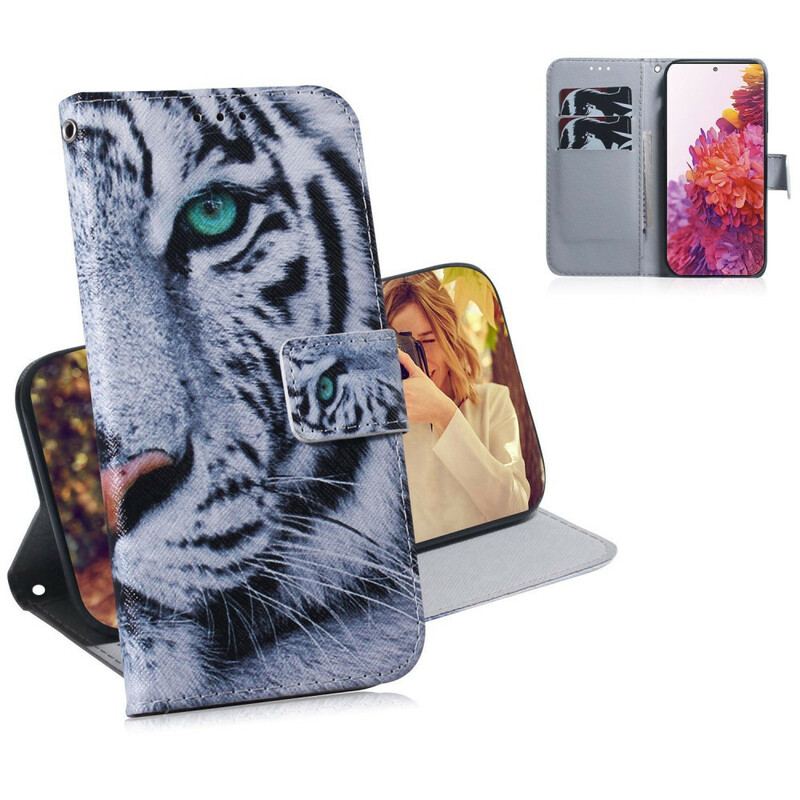 Flip Cover Samsung Galaxy S20 FE Tiger Ansigt