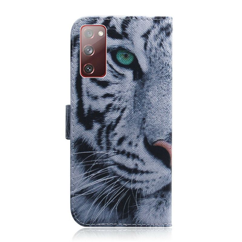 Flip Cover Samsung Galaxy S20 FE Tiger Ansigt