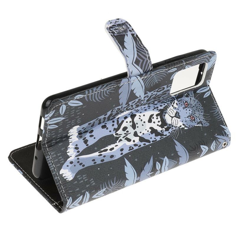 Læder Cover Samsung Galaxy S20 FE Med Snor Strappy Leopard