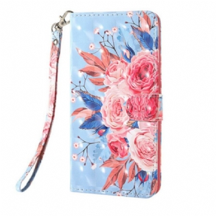 Læder Cover Samsung Galaxy S20 FE Romantisk Lysplet Med Snor