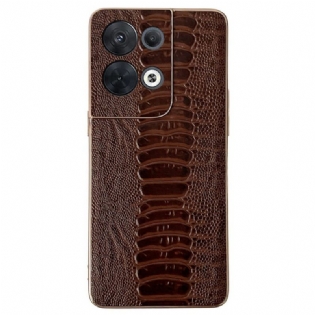Cover Oppo Reno 8 Pro Ægte Læder I Krokodillestil