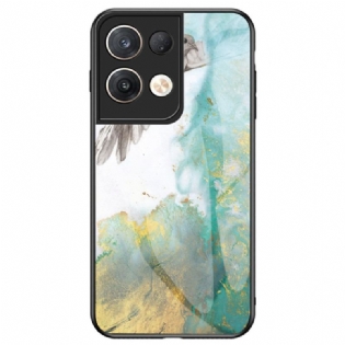Cover Oppo Reno 8 Pro Marmor Hærdet Glas