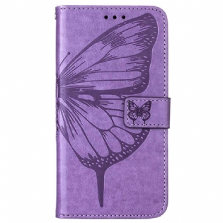 Flip Cover Oppo Reno 8 Pro Med Snor Barok Strappy Sommerfugl