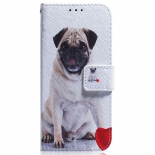 Flip Cover Oppo Reno 8 Pro Med Snor Smuk Mops I Rem