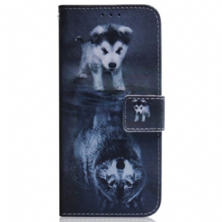 Flip Cover Oppo Reno 8 Pro Med Snor Strappy Puppy Dream